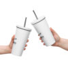 Insulated tumbler with a straw - Image 3